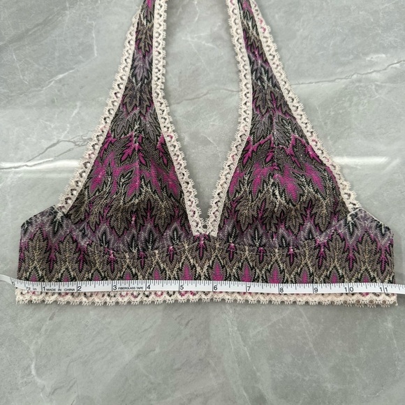 Women’s Free People Boho Patterned Lace Halter Bralette Top XS - Picture 15 of 16